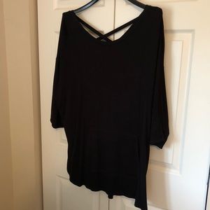 Dressbarn Sunday Crisscross Back T-shirt w/Pocket